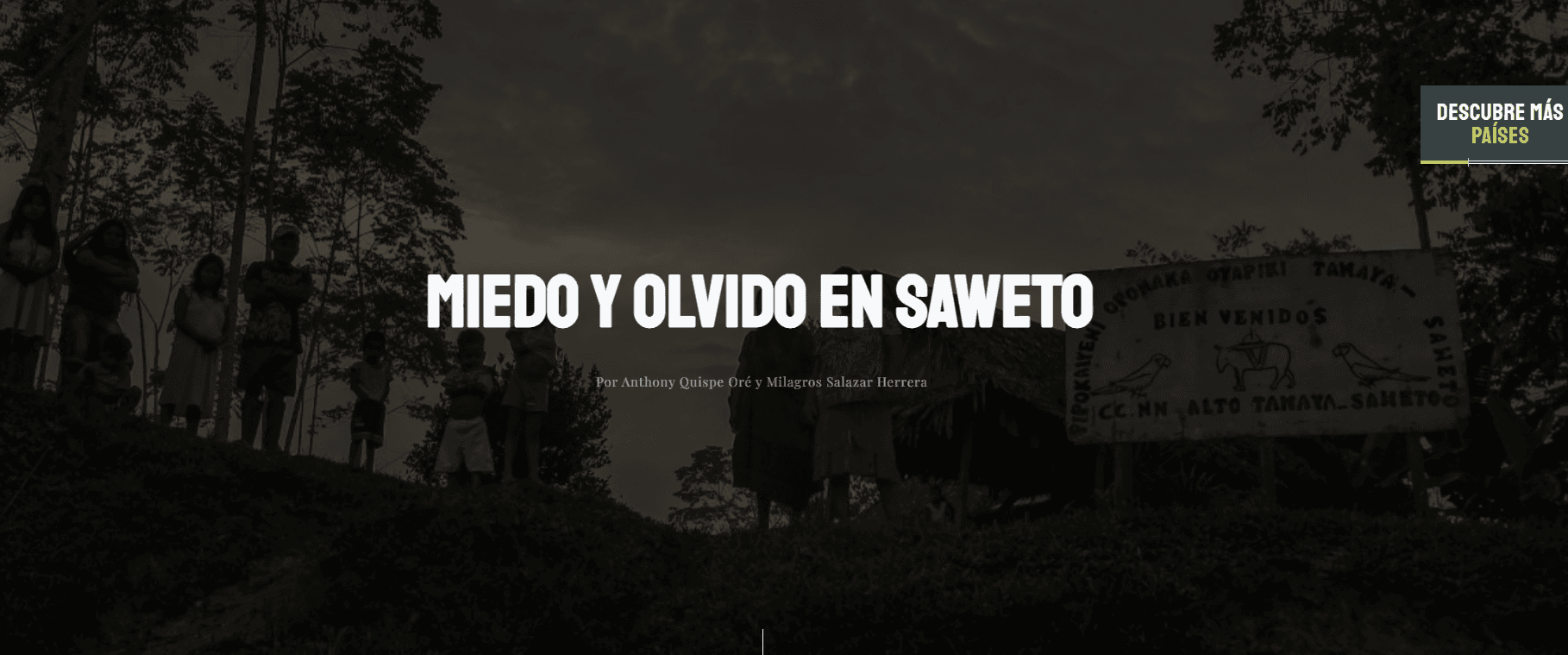 Miedo y olvido en Saweto